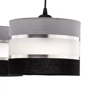 Lampa wisząca Helen szaro-srebrna belka 5-pkt. - Lampy sufitowe - miniaturka - grafika 1