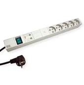 Listwy zasilające - Gniazdo wielokrotne BACHMANN, 1UH 5x UTE, przełącznik, zabezpieczenie przepięciowe i filtr - miniaturka - grafika 1