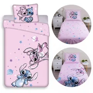 Pościel dla dzieci - DISNEY Stitch Różowa DWUSTRONNA, bawełniana pościel dziecięca na zamek, 100% BAWEŁNA 140x200cm+50x70cm OEKO-TEX - miniaturka - grafika 1