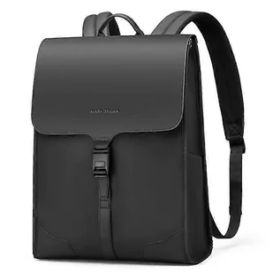 MARK RYDEN MR1611 Stylowy męski wodoodporny skórzany plecak 15,6-calowa torba do przenoszenia laptopa Casual Daypack Czarny - Torby na laptopy - miniaturka - grafika 1