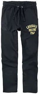 Spodenki męskie - Lonsdale Męskie spodnie do joggingu, normalny krój METHILL, Black/Yellow, M - grafika 1