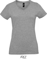 Koszulki i topy damskie - SOLS Koszulka damska Heavy V-Neck 02941 Szary Szary Melanż S - miniaturka - grafika 1