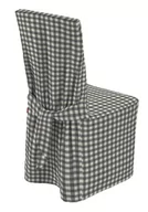 Pokrowce na meble - Dekoria Sukienka na krzesło szaro biała kratka 1,5x1,5cm) 45 × 94 cm Quadro 580-136-11 - miniaturka - grafika 1
