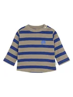 Kaftaniki dla niemowląt - Noppies Koszulka w kolorze beżowo-niebieskim - miniaturka - grafika 1