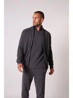 Swetry męskie - Perfect Cashmere Kaszmirowy kardigan "Cody" w kolorze antracytowym - miniaturka - grafika 1