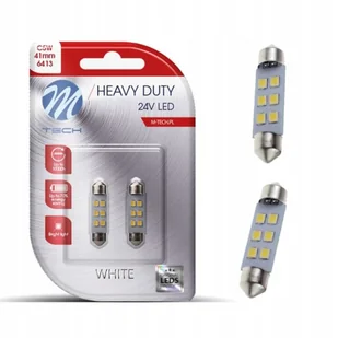 Żarówki M-Tech Led C5W C10W SV8.5 z diodami Osram 24V 41mm - Żarówki samochodowe - miniaturka - grafika 1