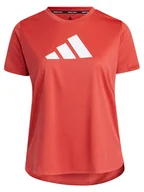 Koszulki sportowe damskie - adidas Koszulka sportowa w kolorze czerwonym - miniaturka - grafika 1
