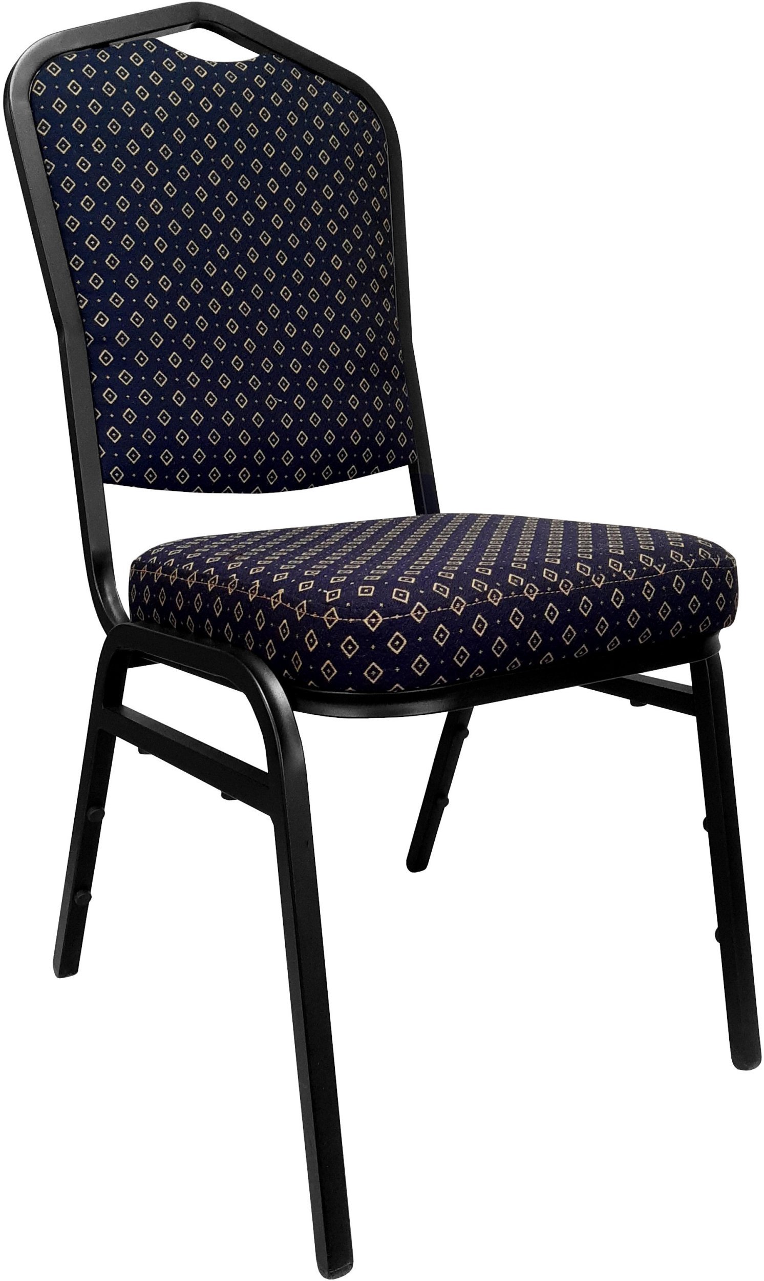 Krzesło Vega bankietowe konferencyjne stelaż czarny Sparta Granat
