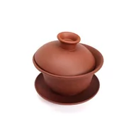 Dzbanki i imbryki - TEASOUL Zestaw do herbaty Tea Soul b6121082 chińsko yixing zisha dźwięku gaiwan 150 ML, ceramika, brązowa, 10,2 x 10,2 x 10 cm B6121082 - miniaturka - grafika 1