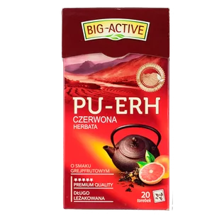 Big-Active Big-Active Pu-Erh Herbata czerwona o smaku grejpfrutowym 36 g (20 x 1,8 g) - Herbata - miniaturka - grafika 1