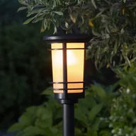 Lampy ogrodowe - Solarna lampa cokołowa Flame efekt płomienia - miniaturka - grafika 1