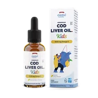 Witaminy i minerały - Osavi Norweski olej z wątroby dorsza Kids, olej z wątroby dorsza norweskiego, dla dzieci, Omega 3, cytryna, 1000 mg, 50 ml - miniaturka - grafika 1