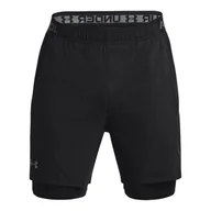 Spodenki męskie - Męskie Spodenki UNDER ARMOUR UA VANISH WOVEN 2IN1 STS 1373764-002 – Czarny - miniaturka - grafika 1