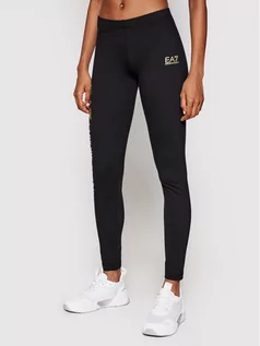 Spodnie sportowe damskie - EA7 Emporio Armani Legginsy 8NTP63 TJ01Z 0200 Czarny Slim Fit - grafika 1