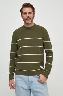 Pepe Jeans sweter bawełniany kolor zielony lekki - Swetry męskie - miniaturka - grafika 1