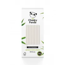 The Cheeky Panda The Cheeky Panda Bamboo Paper Straws 250 Szt Białe Słomki Do Napojów I Drinków Z Papieru Bambusowego - Słomki do napojów - miniaturka - grafika 1