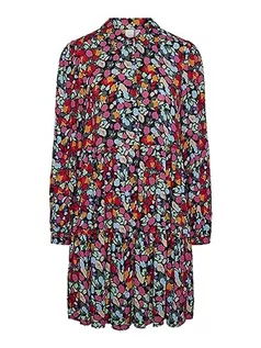 Koszulki i topy damskie - YAS Damska sukienka Yasalira Ls Shirt Dress S. Noos, Garden Topiary/Aop:Small Flower Print, XS - grafika 1