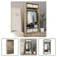 Szafy - The Living Store Szafa dąb sonoma 100x50x200 cm materiał drewnopochodny - miniaturka - grafika 1