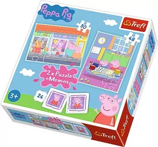 Trefl 30, 48 Elementów + memo Dzień Peppy 90600 - Puzzle - miniaturka - grafika 2