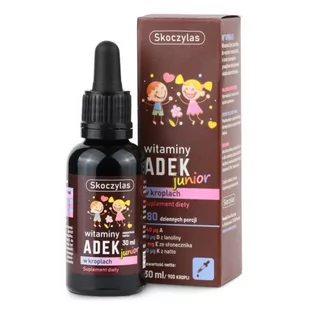 Skoczylas Witaminy ADEK Junior dla Dzieci w Kroplach 30 ml Krople Skoczylas SKO-040 - Witaminy i minerały - miniaturka - grafika 1