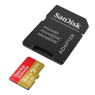 Karta pamięci SANDISK EXTREME microSDXC 64 GB 170/80 MB/s UHS-I U3 ActionCam (SDSQXAH-064G-GN6AA) - Karty pamięci - miniaturka - grafika 1