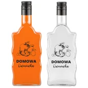 Domowy wyrób alkoholu - Butelka na owocówkę z nadrukiem - Fala 500ml - miniaturka - grafika 1