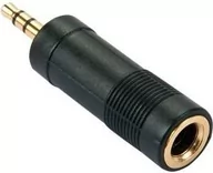 Złącza, przejściówki, adaptery - Adapter AV Lindy Jack 3.5mm - Jack 6.3mm czarny (35621) - miniaturka - grafika 1