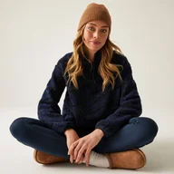 Bluzy damskie - Regatta Polar damski z suwakiem 1/2 Frankie Borg Niebieski, Rozmiar: 46 - miniaturka - grafika 1