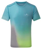 Bielizna sportowa męska - RONHILL Koszulka biegowa męska GOLDEN HOUR TEE zielona - miniaturka - grafika 1