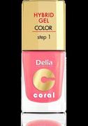 Pozostałe kosmetyki - Delia Cosmetics Coral Hybrid Gel Emalia do paznokci nr 16 ciepły średni róż 11ml - miniaturka - grafika 1