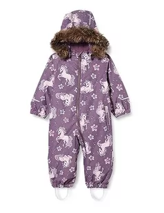 Bestseller A/S Dziewczęcy kombinezon śniegowy NMFSNOW10 Suit Dancing Unicorn FO, Arctic Dusk, 98, Arctic Dusk, 98 cm - Kombinezony dla dzieci - miniaturka - grafika 1