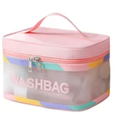 Kosmetyczki, organizery i kuferki - Kosmetyczka Podróżna Z Uchwytami Wodoodporna Organizer Na Toaletowe Akcesoria - miniaturka - grafika 1