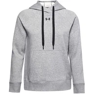 Bluzy damskie - Bluza damska Under Armour Rival Fleece Hb Hoodie szara 1356317 035-M - miniaturka - grafika 1