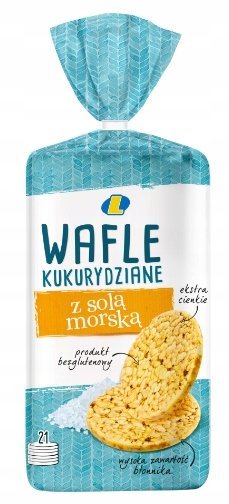 Wafle Kukurydziane Lewiatan z Solą Morską 115g Bezglutenowe