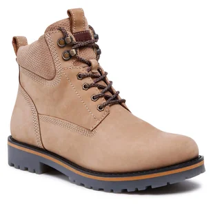 Trapery Badura MI08-BOWER-01 Beżowy - Botki męskie - miniaturka - grafika 1