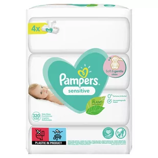 PAMPERS Chusteczki Sensitive 4x80szt 8001841062754 - Chusteczki nawilżane - miniaturka - grafika 1