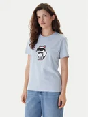 Koszulki i topy damskie - KARL LAGERFELD T-Shirt A1W17128 Błękitny Regular Fit - miniaturka - grafika 1