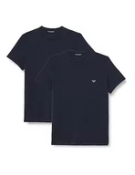 Koszulki męskie - Emporio Armani T-shirt męski (2 sztuki), granatowy/granatowy, S - miniaturka - grafika 1