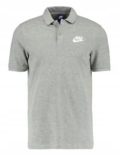 Koszulka Polo Męska Szara Małe Logo Nike Bawełna CN8764-063 r. S - Koszulki męskie - miniaturka - grafika 1