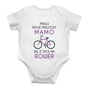 Pakuj moje pieluchy mamo - rower - body dziecięce z nadrukiem - Body dla niemowląt - miniaturka - grafika 1