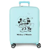 Walizki - Disney Mickey & Minnie Kisses Walizka kabinowa Niebieski 40x55x20 cms Twarde mocowanie ABS Wbudowany 38,4l 2,82 kg 4 koła Podwójny bagaż ręczny, niebieski, Talla única, Walizka kabinowa - miniaturka - grafika 1