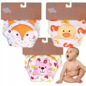 Pieluchy - Majtki Majteczki Pieluchy treningowe Nauka nocnika 12-14 kg 3 szt ZWIERZAK - miniaturka - grafika 1