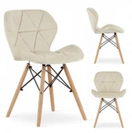 Krzesła - Krzesło Elva aksamitne tapicerowane Nowoczesne - miniaturka - grafika 1