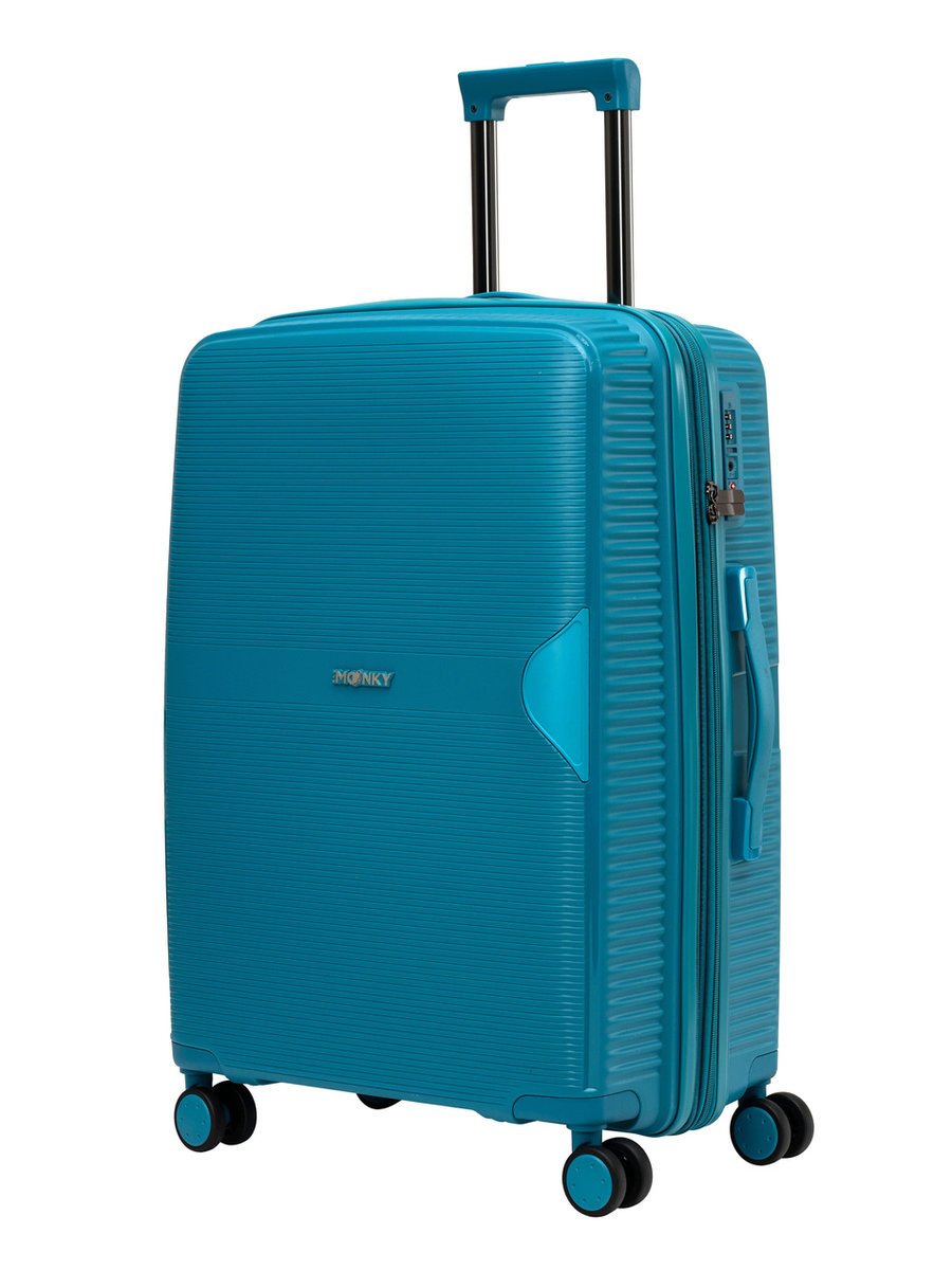 Walizka BLU MOONKY Altair 66cm niebieska powiększana