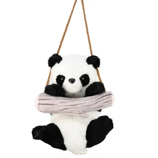 Chinchilla, Naturalistyczna wisząca panda 33 cm - Maskotki i pluszaki - miniaturka - grafika 1