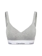 Biustonosze - Calvin Klein Stanik damski Kobiety Bawełna szary|biały marmurkowy, XL - miniaturka - grafika 1