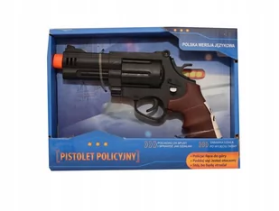 PISTOLET POLICYJNY POLSKI GŁOS odznaka ZESTAW - Zabawki militarne - miniaturka - grafika 1
