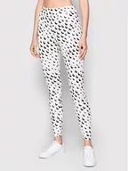 Spodnie damskie - Vero Moda Legginsy Tessa 10264162 Biały Slim Fit - miniaturka - grafika 1