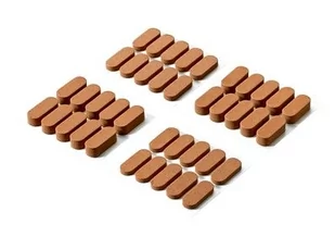 Odbojniki drzwiowe samoprzylepne 3/6x20x8 mm 40 szt. - Meble modułowe i akcesoria - miniaturka - grafika 1