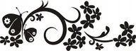 Naklejki na ścianę - Naklejka na ścianę meble lustro dekor Ornament 39, 60x25 cm - miniaturka - grafika 1